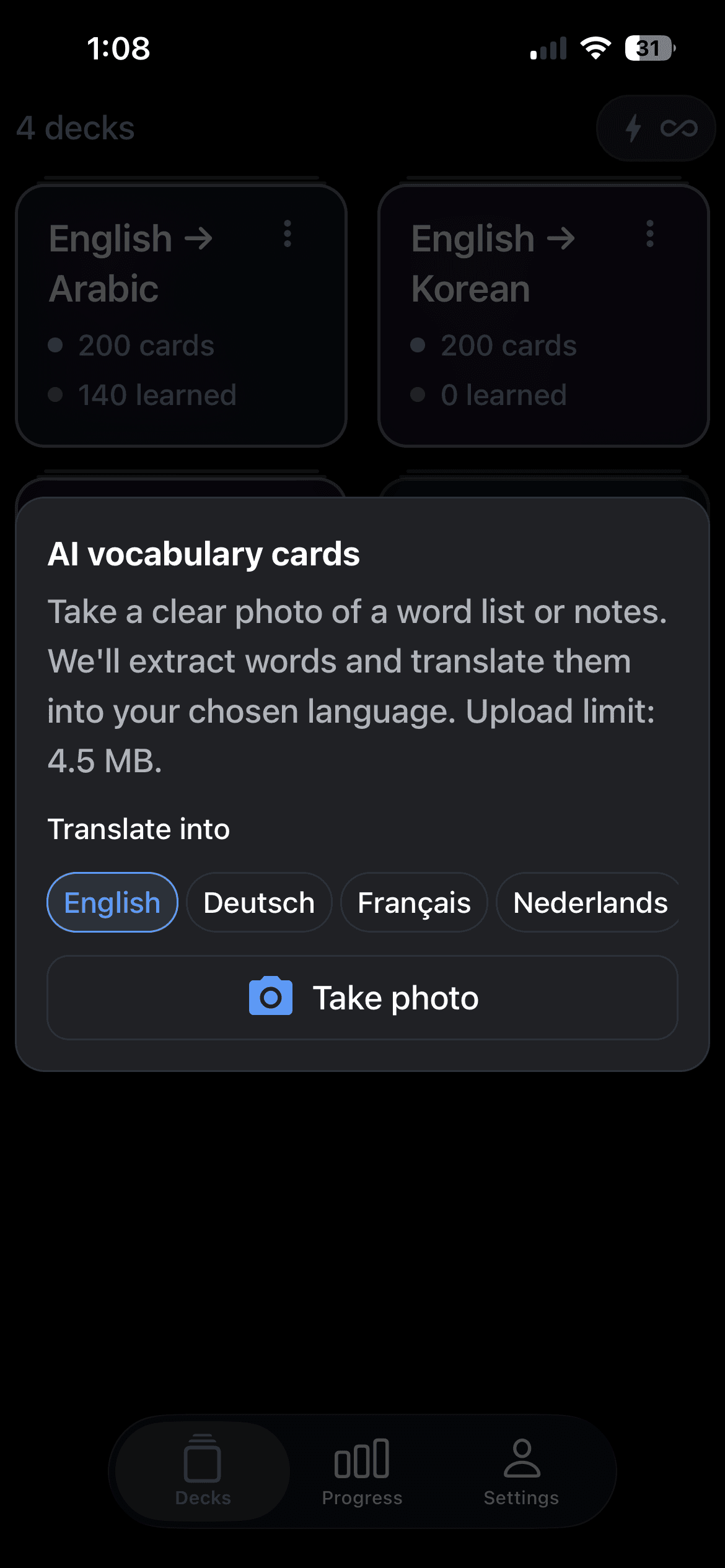 Create a deck from a photo